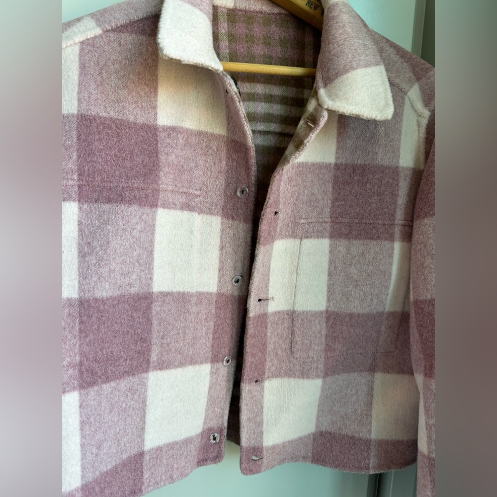 Rails Steffi Plaid Wool Blend Reversible Trucker … - image 8